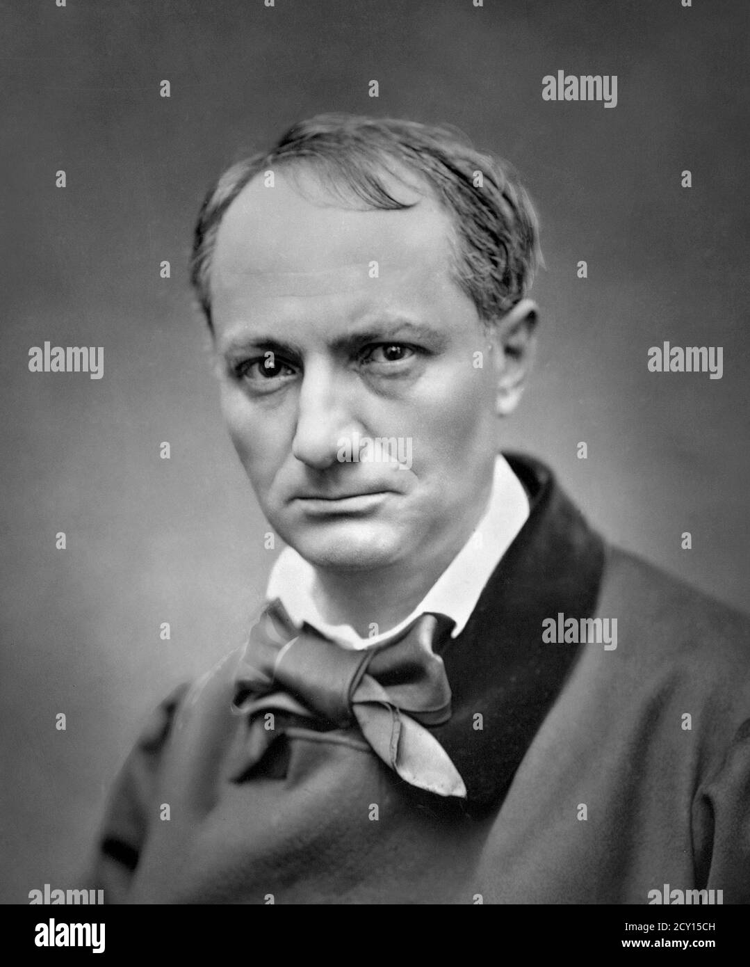Charles Baudelaire. Portrait of the French poet, Charles Pierre Baudelaire (1821-1867) by Étienne Carjat, 1863 Stock Photo