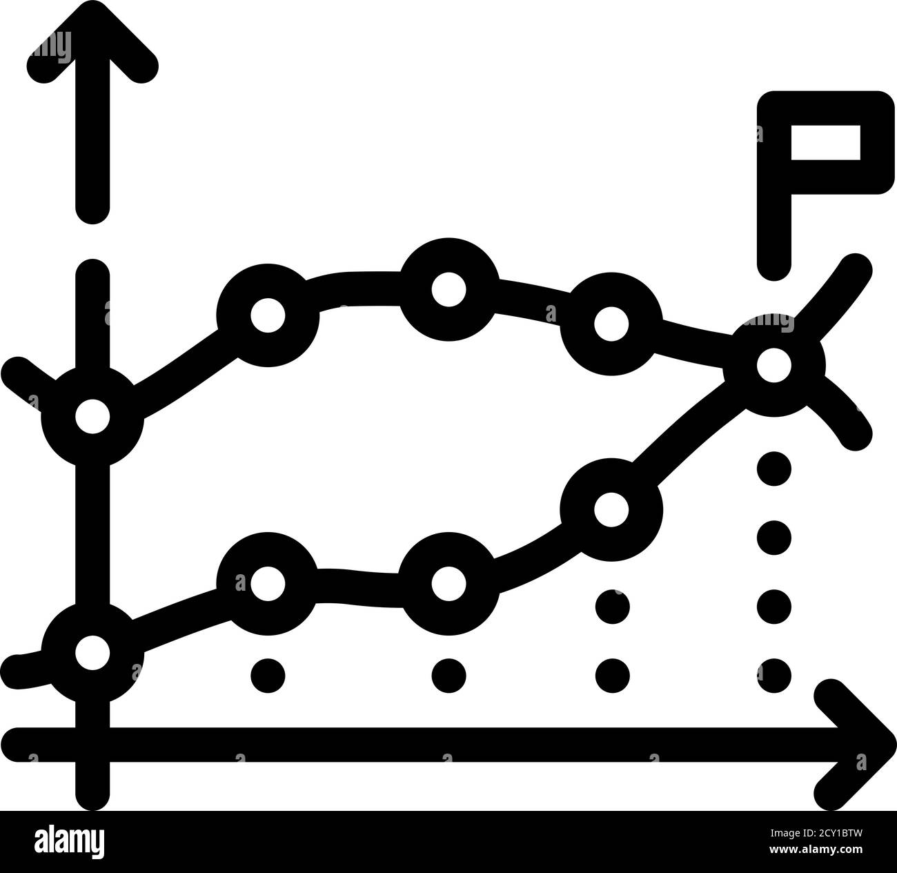 statistical data analysis line icon vector illustration Stock Vector ...