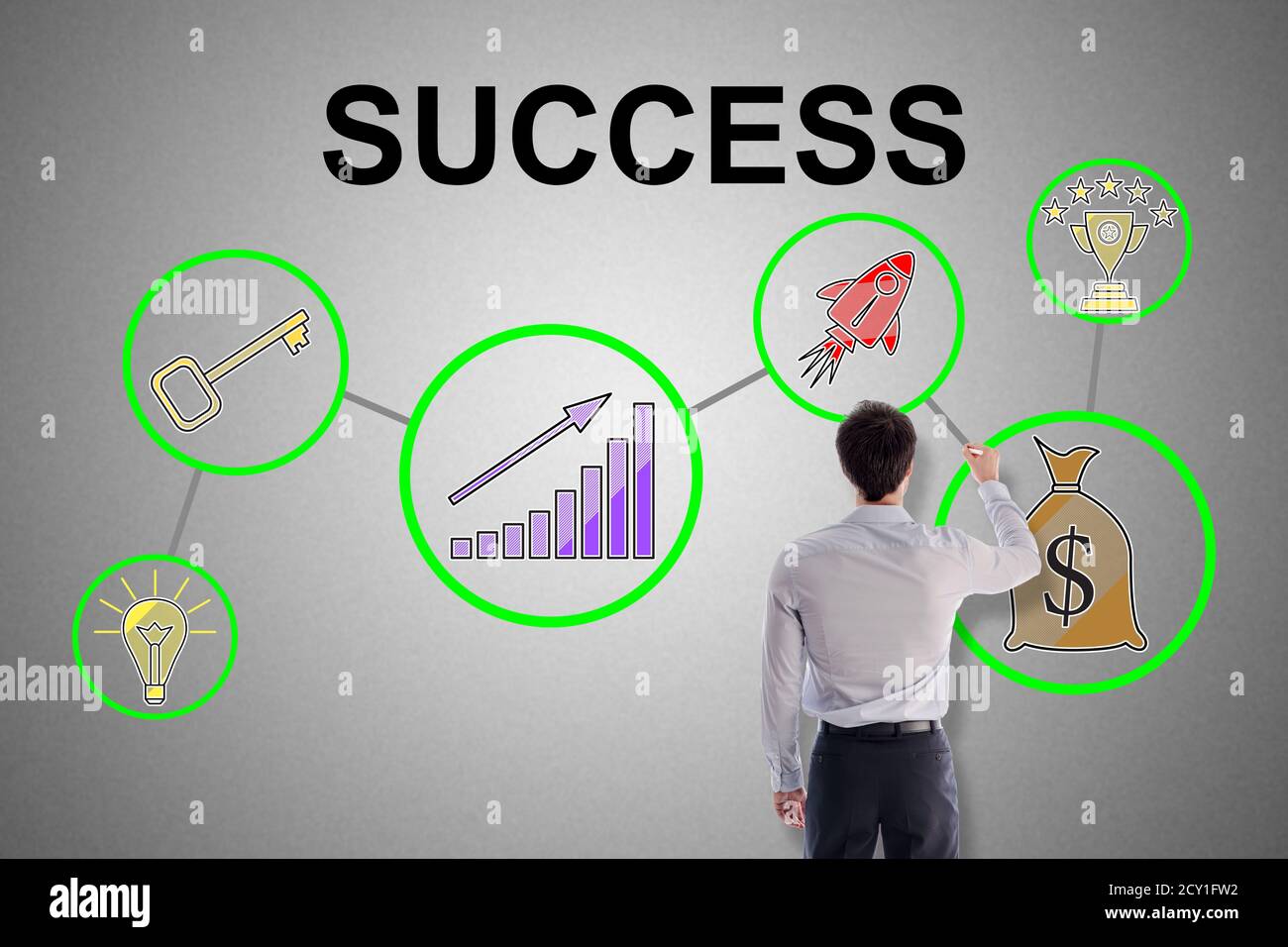Success concept drawn by a businessman Stock Photo - Alamy