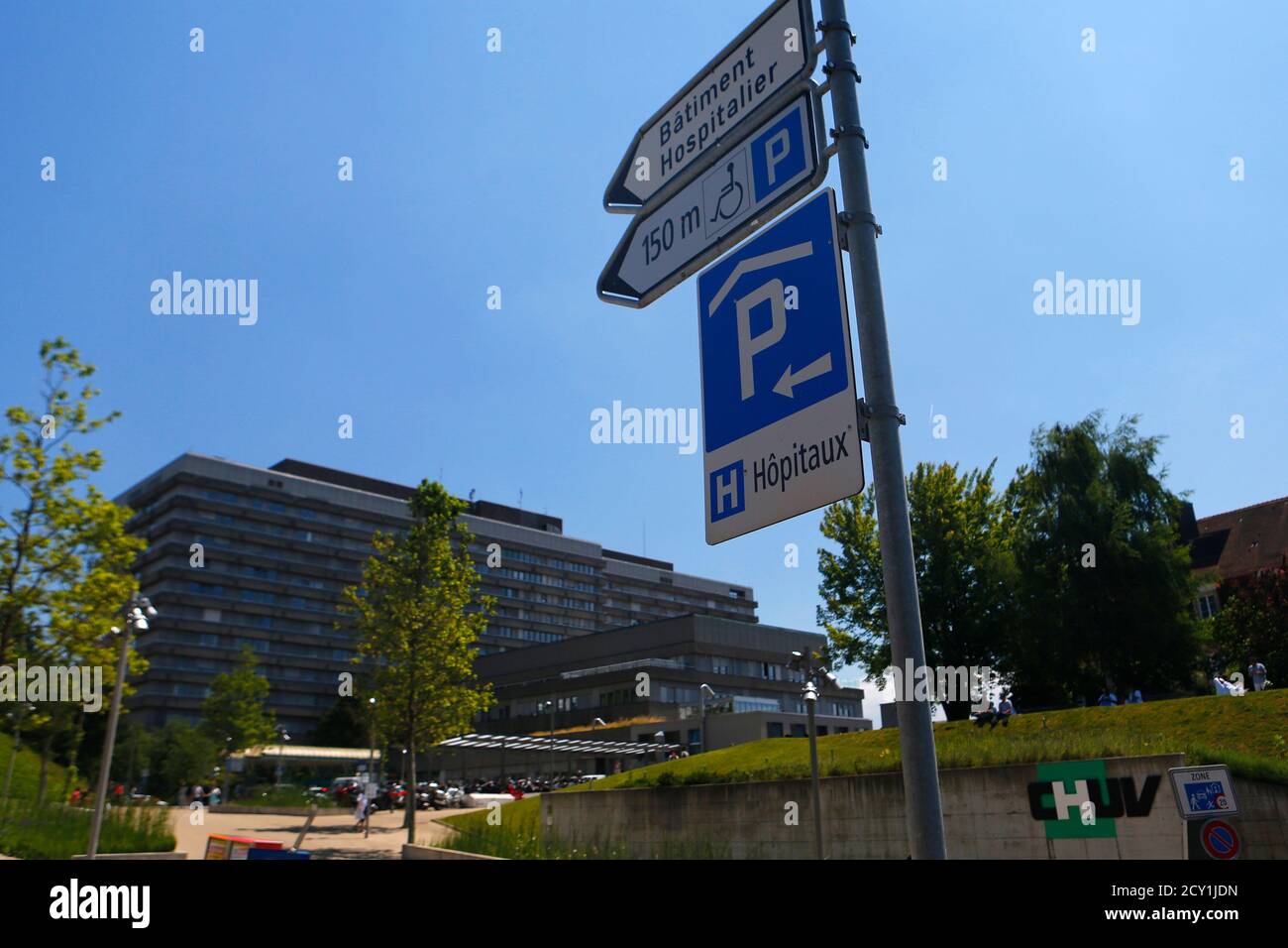 The University Hospital (CHUV) is pictured in Lausanne June 16, 2014.  Formula One ex-champion Michael Schumacher, who sustained severe head  injuries in a ski accident in late 2013, is out of a