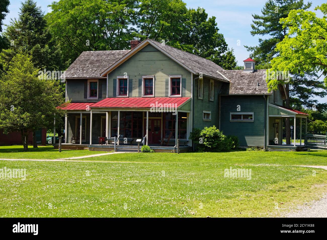 the Country Store, exterior, recreated, circa 1900, clapboard, porch