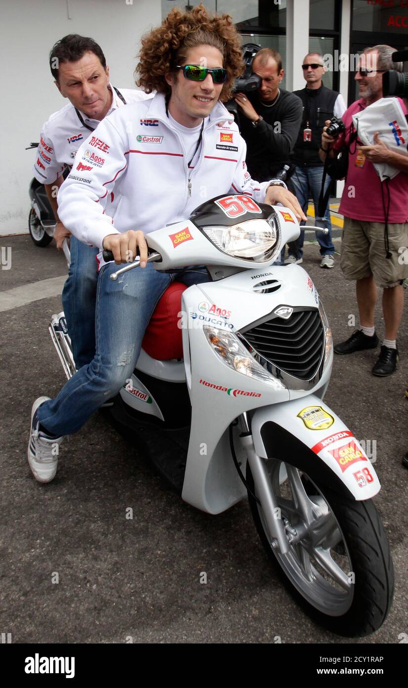 Honda Motogp Rider Marco Simoncelli Of Italy Rides After Declaring In Front Of Race Direction About The Incident At The French Motogp In Le Mans At The Catalunya Grand Prix In Montmelo