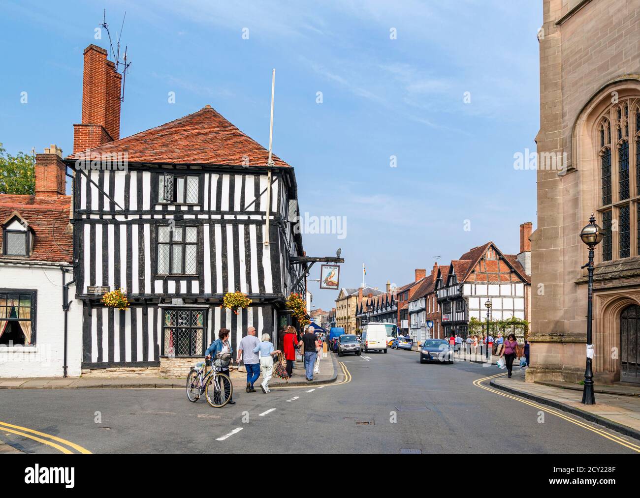 StratforduponAvon, Warwickshire, England. Corner of Chapel Street and