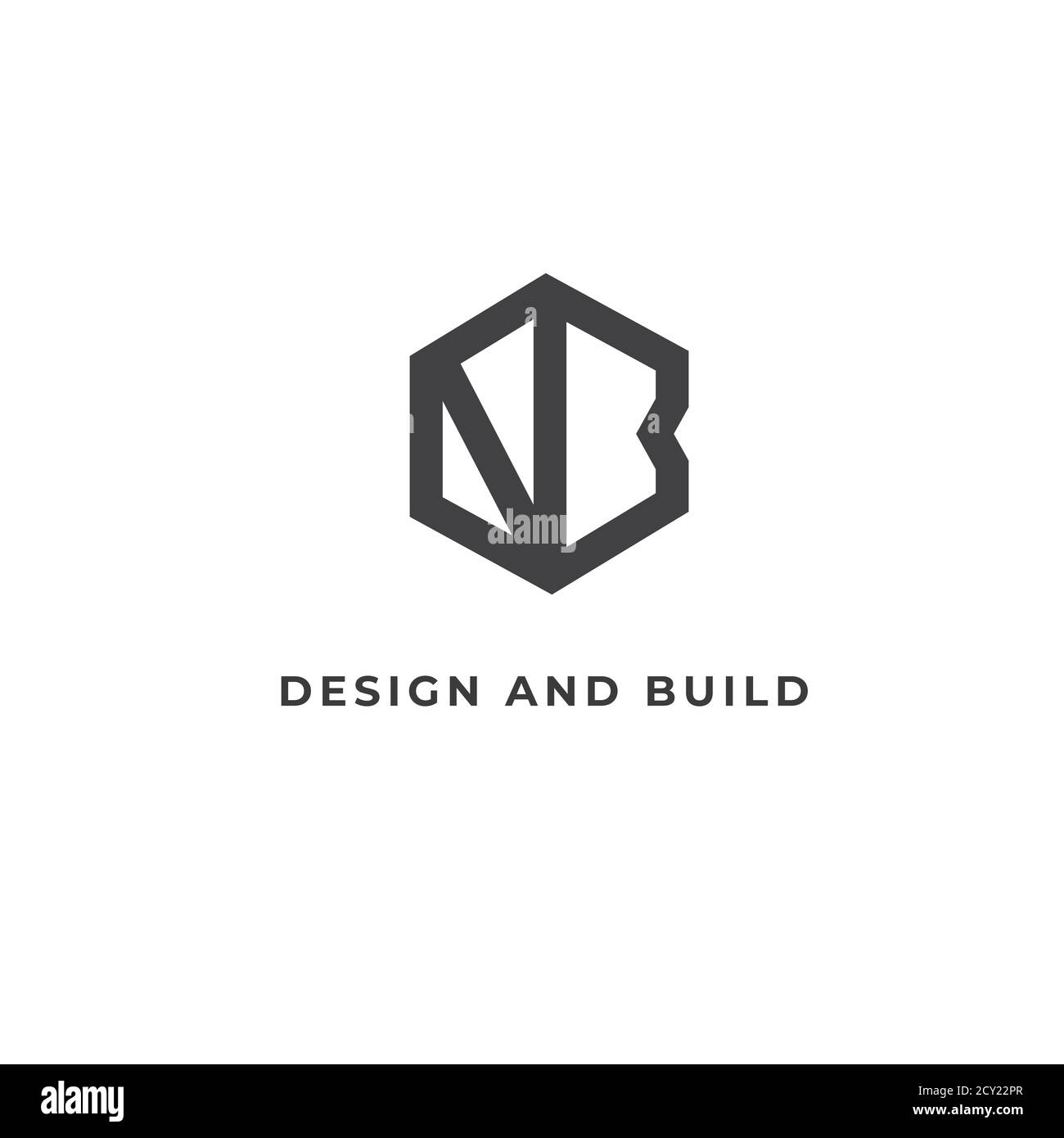 N,B letters of the alphabet vector logo. NB emblem. N letter, B letter