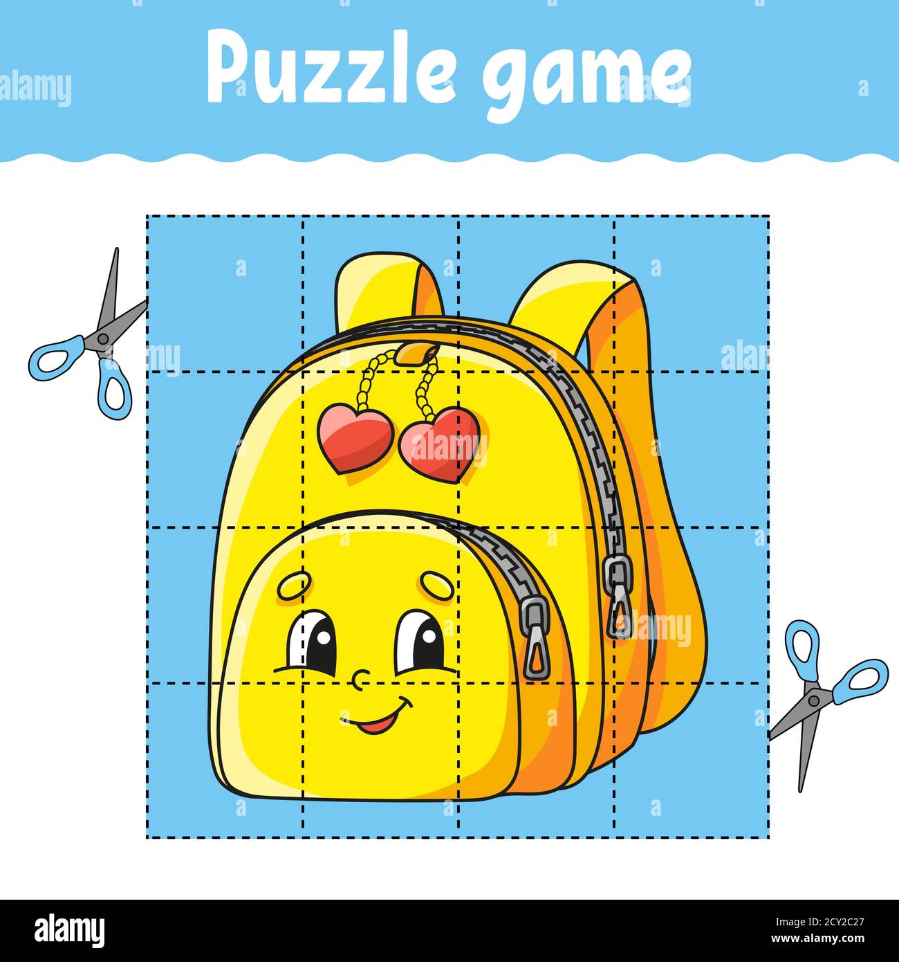 Puzzle game for kids. Education developing worksheet. Back to school. Color  activity page. For toddler. Riddle for preschool. Isolated vector illustra  Stock Vector Image & Art - Alamy