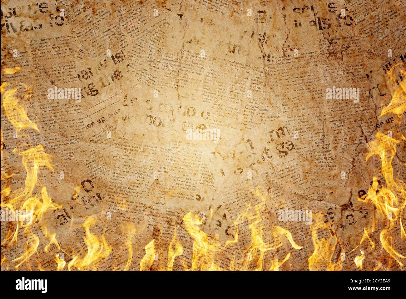 Burning Newspapers With Flame Background Old Grunge Newspaper Papers With Fire Texture Burn Vintage Newspaper Background Space For Text Or Image B Stock Photo Alamy