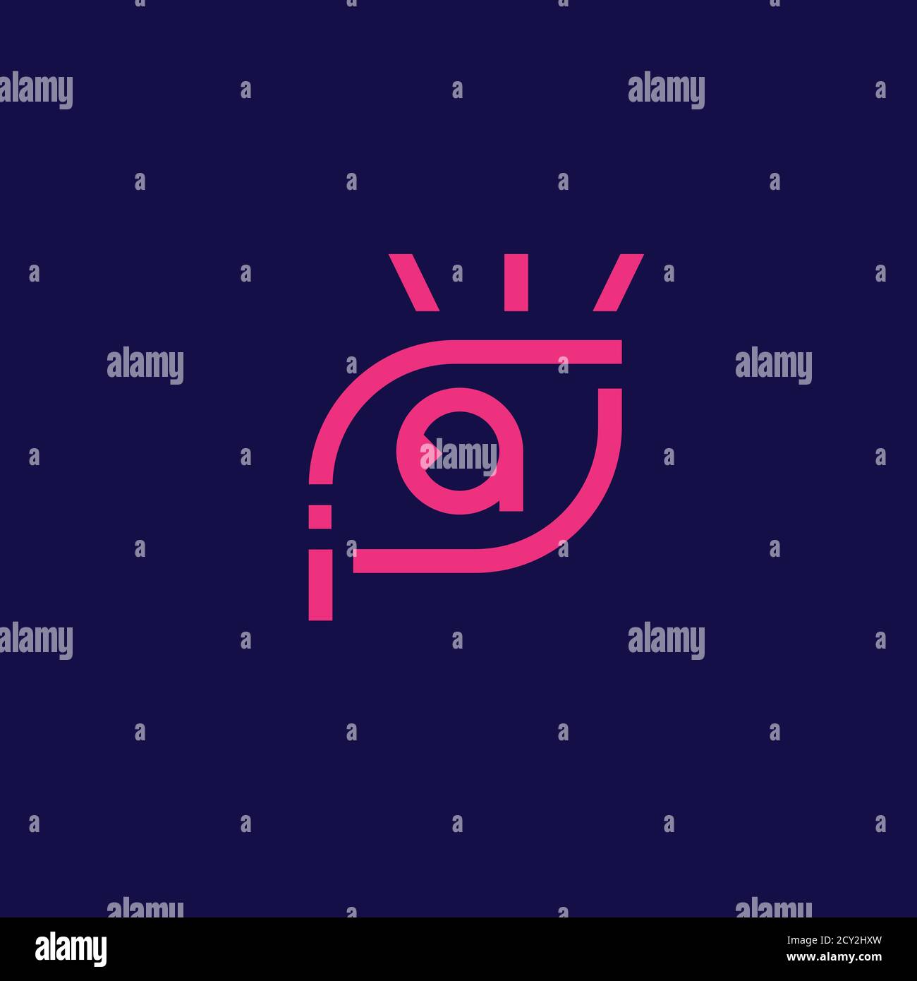 Professional artist images vector logo. P,A,I letters vector monogram Stock Vector