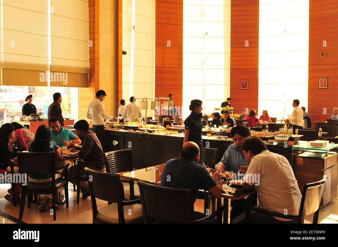 Gujarat Lunch at the Mariott Courtyard Restaurant in Ahmedabad Stock