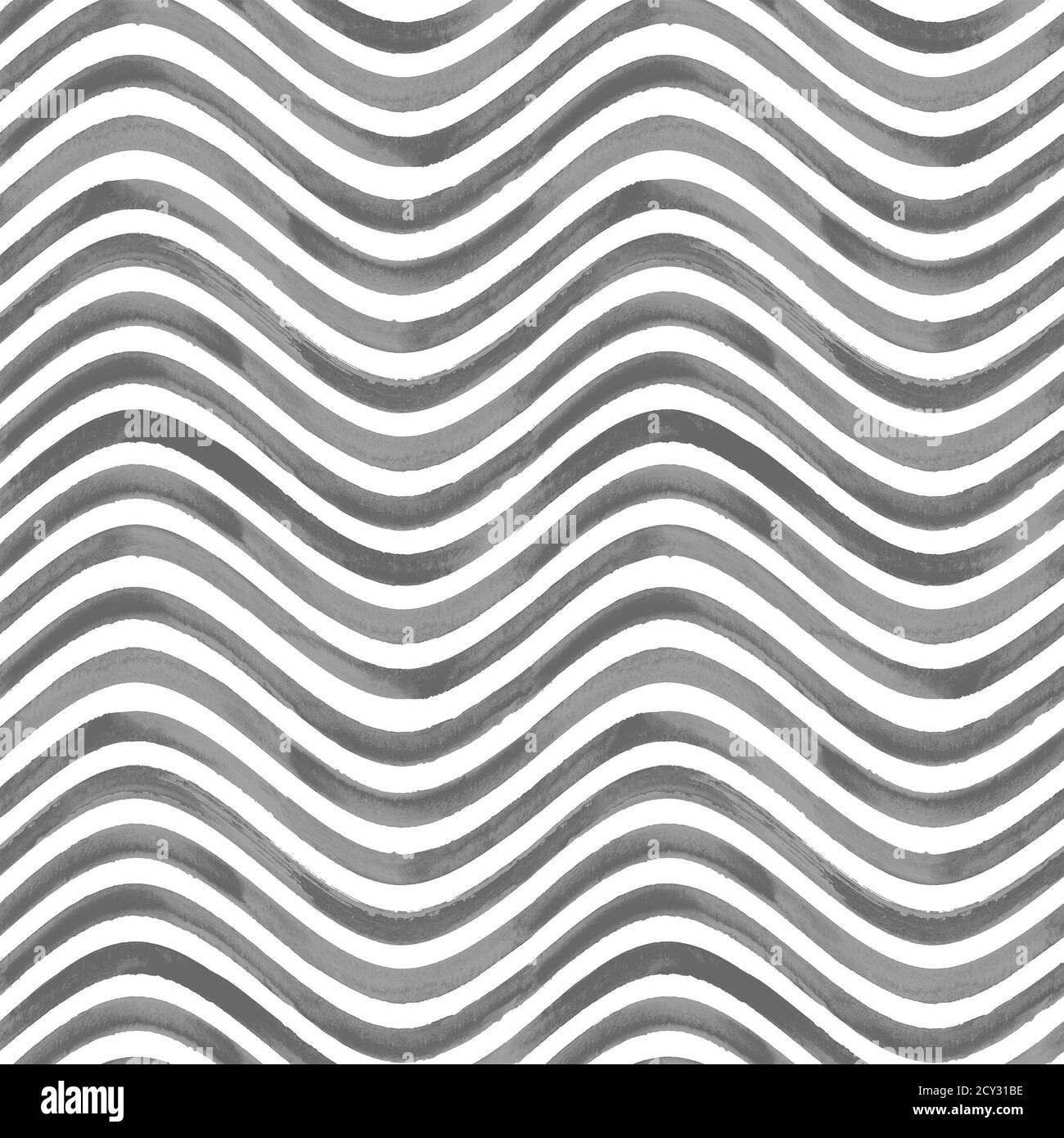 Black and white grunge wavy striped abstract geometric seamless pattern ...