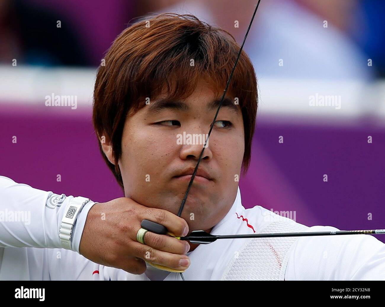 South Korea S Im Dong Hyun Takes Aim During The Men S Archery Team Quaterfinals At The Lords Cricket Ground During The London 2012 Olympics Games July 28 2012 Reuters Suhaib Salem Britain Tags