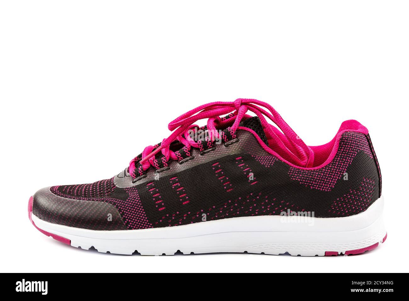 Stylish pink sneakers isolated on white background Stock Photo - Alamy