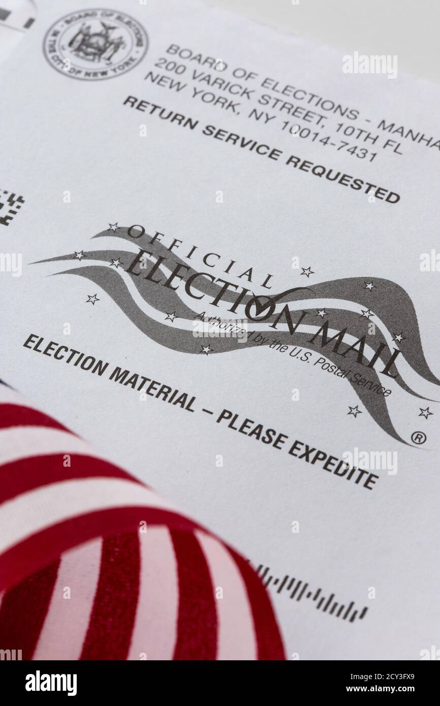 Official Absentee Ballot Mailings, General Election, 2020, United States Stock Photo