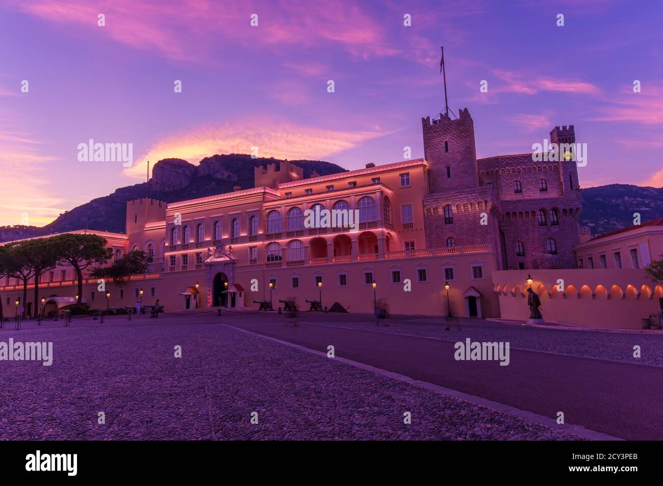 prince-s-palace-of-monaco-monte-carlo-at-sunset-stock-photo-alamy