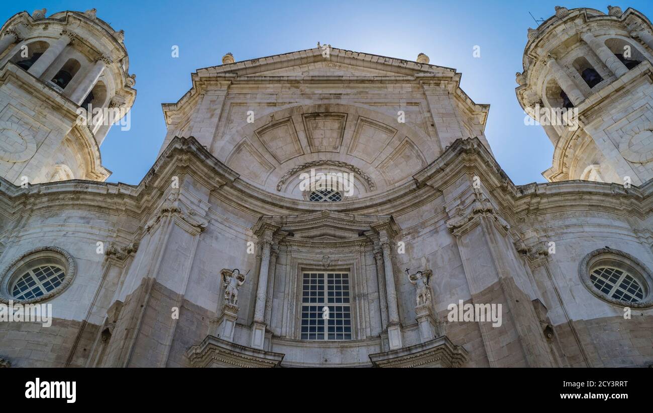 Cathedral of the Holy Cross in Cadiz, Andalusia, Spain Stock Photo