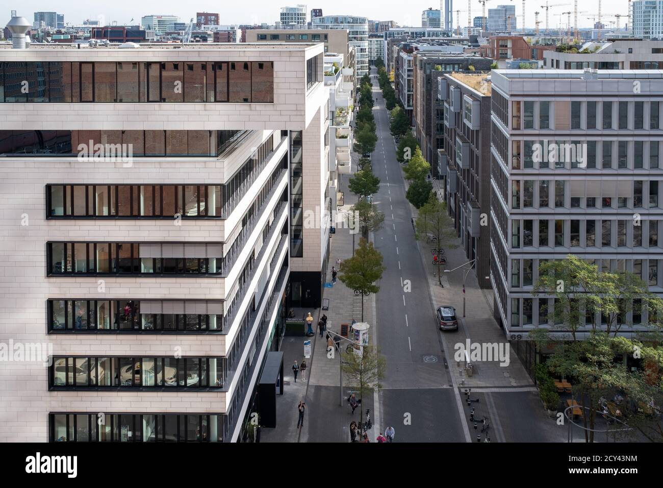 the view of Hamburg's Hafencity from above Stock Photo