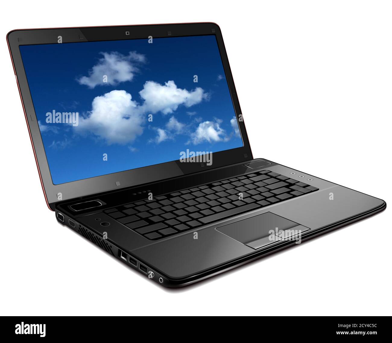 Laptop, modern computer detailed illustration Stock Photo - Alamy