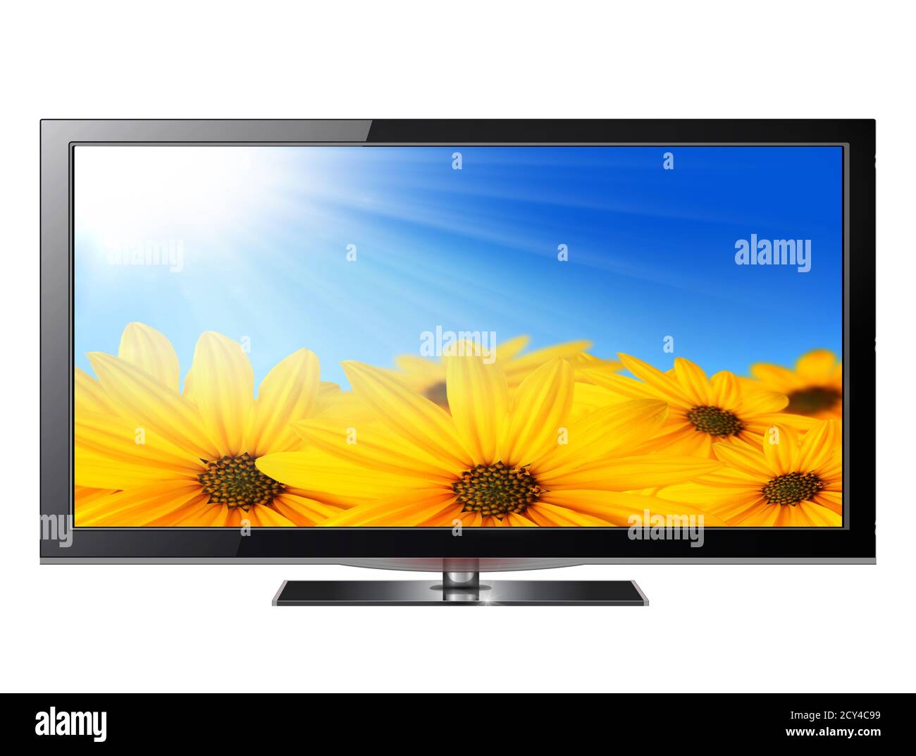 Flat screen tv lcd, plasma realistic illustration Stock Photo Alamy