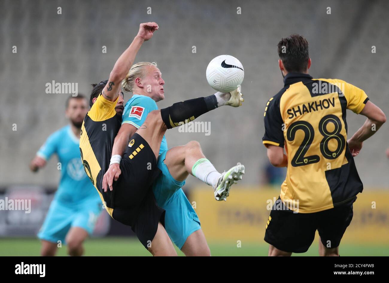 Soccer Football - Europa League - Play-off - AEK Athens v VfL Wolfsburg -  OAKA Spiros Louis, Athens, Greece -