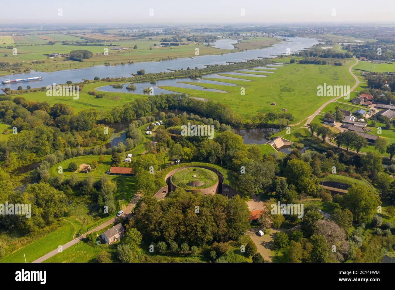 Everdingen, Utrecht / The Netherlands - October 1th 2020: Fort Everdingen, part of the old Dutch Waterline Stock Photo