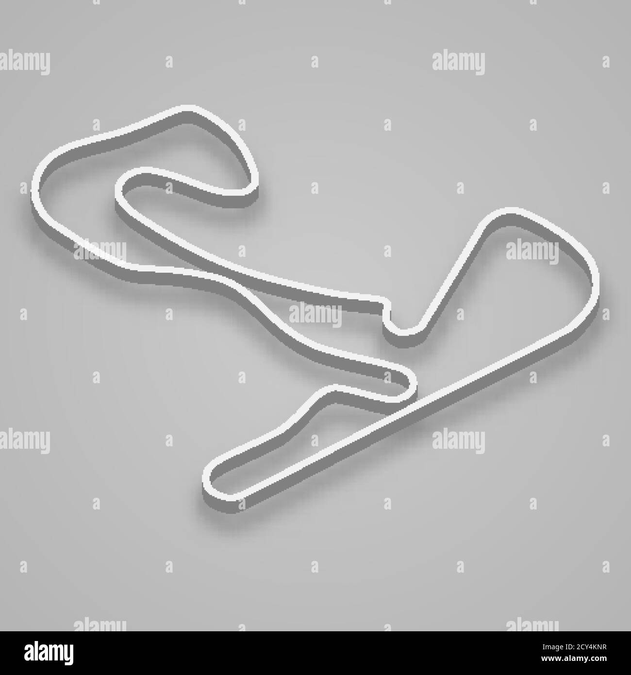Zandvoort Circuit for motorsport and autosport. Netherlands Grand prix race track. Stock Vector