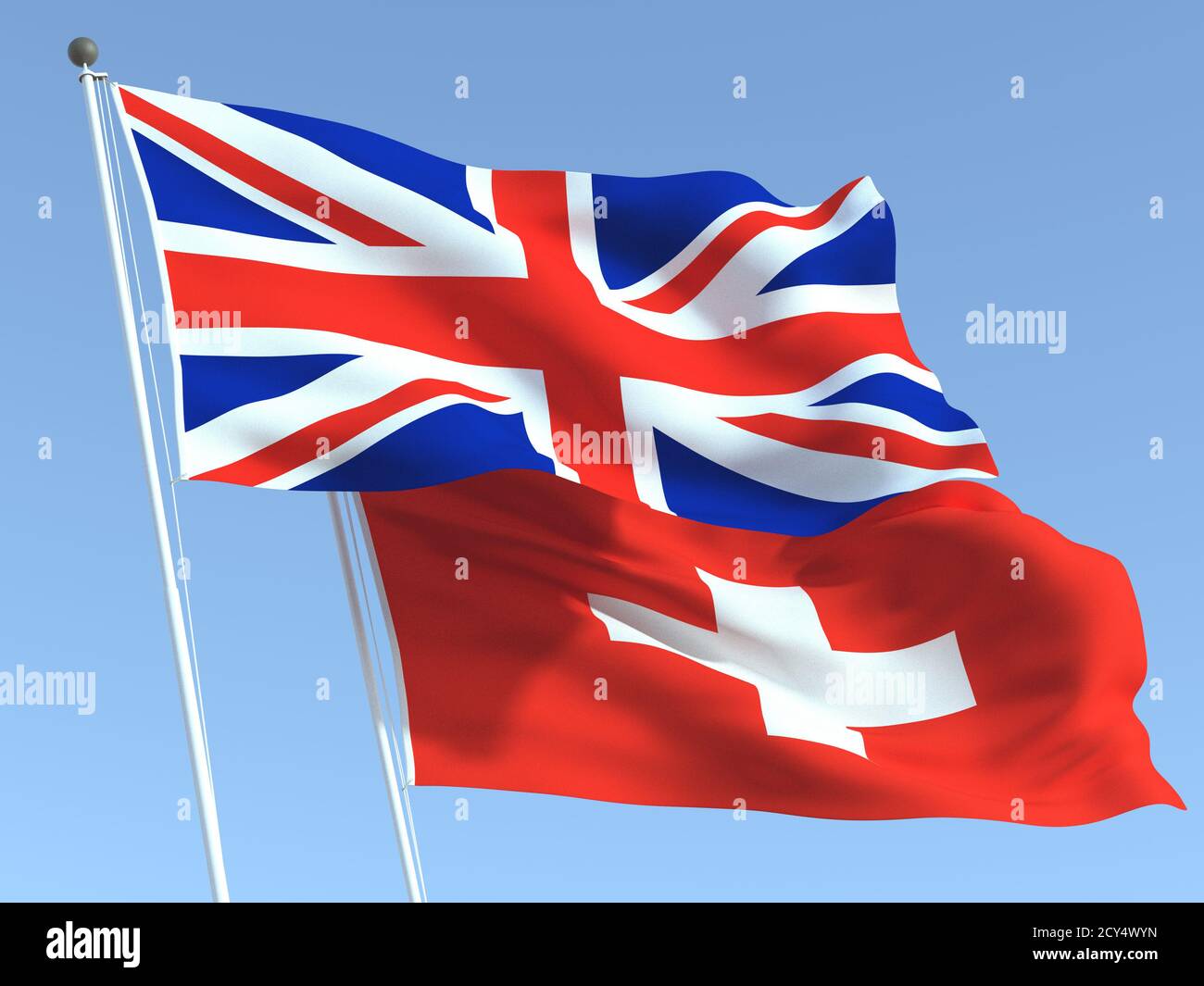 The waving flag of Switzerland. High quality 3D illustration. Perfect for  news, reportage, events Stock Photo - Alamy