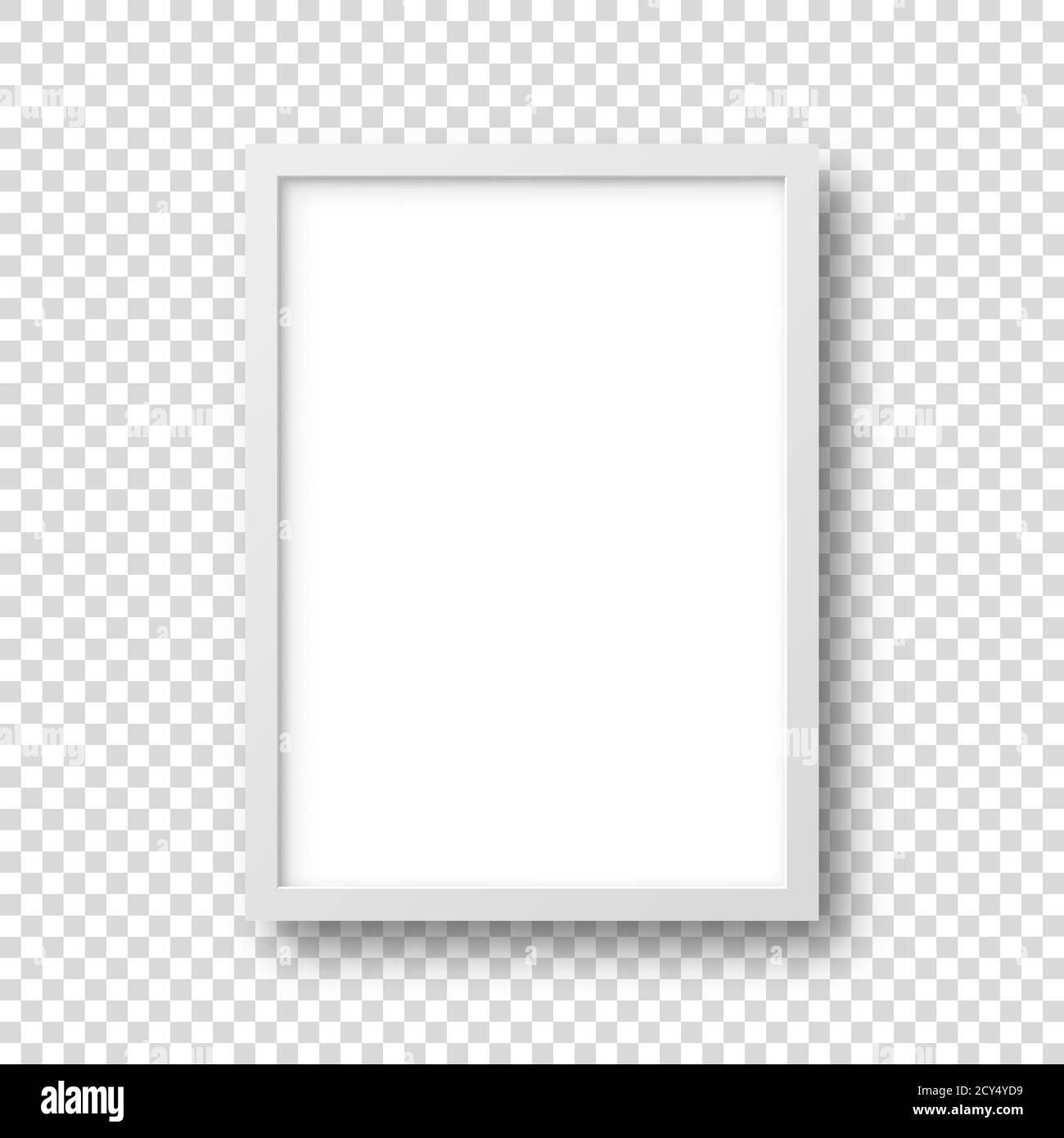Realistic picture frame isolated on transparent background. Blank poster  mockup. Empty photo frame. Vector illustration Stock Vector Image & Art -  Alamy