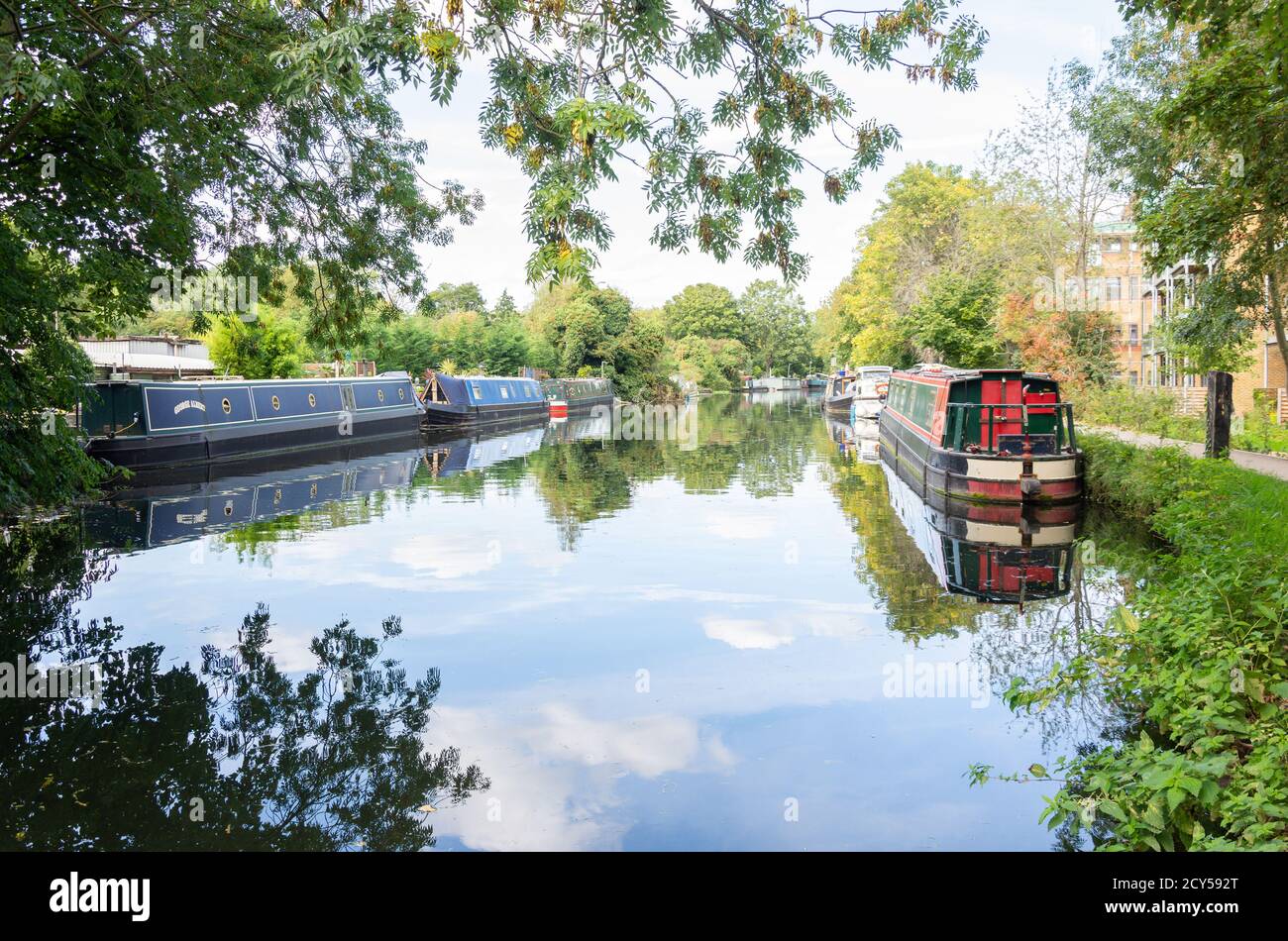 The Grand Union Canal Walk, Cowley, London Borough of Hillingdon, Greater London, England, United Kingdom Stock Photo