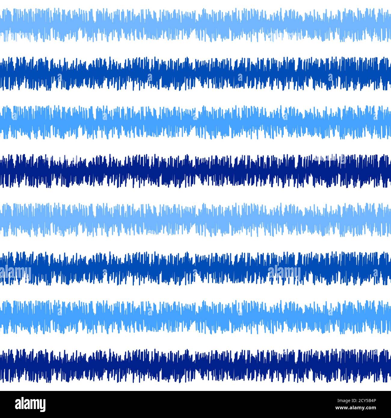 Uzbek ikat silk fabric pattern, indigo blue and white colors. Seamless geometric pattern, based on ikkat fabric style. Vector illustration. Carpet rug Stock Vector