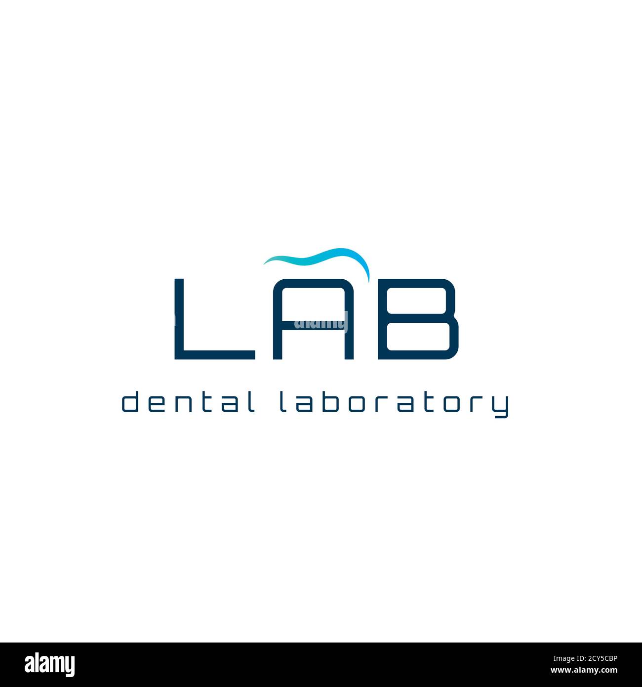 Dental laboratory vector logo. Dental doctor logo. Dentist emblem Stock