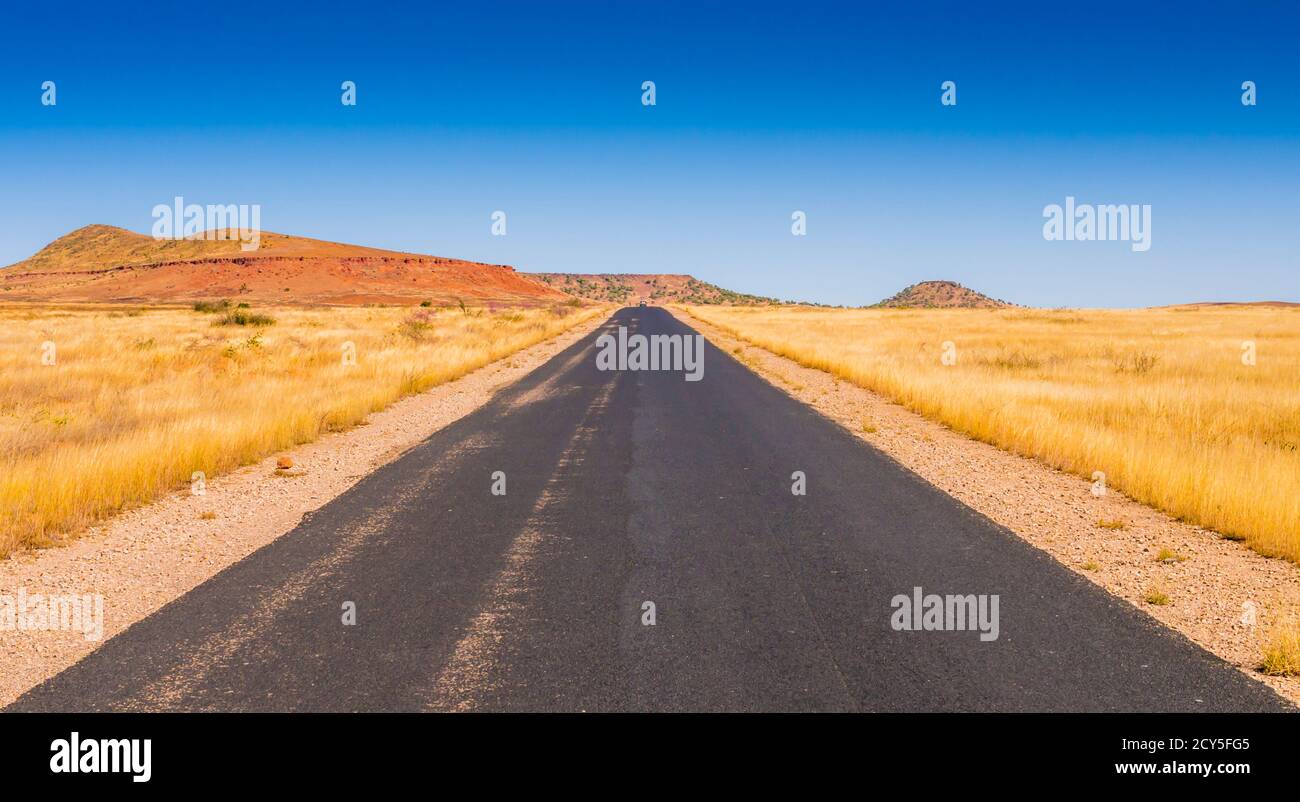 Scenic Route Nationale 7 (RN7) through the savannah of Madagascar