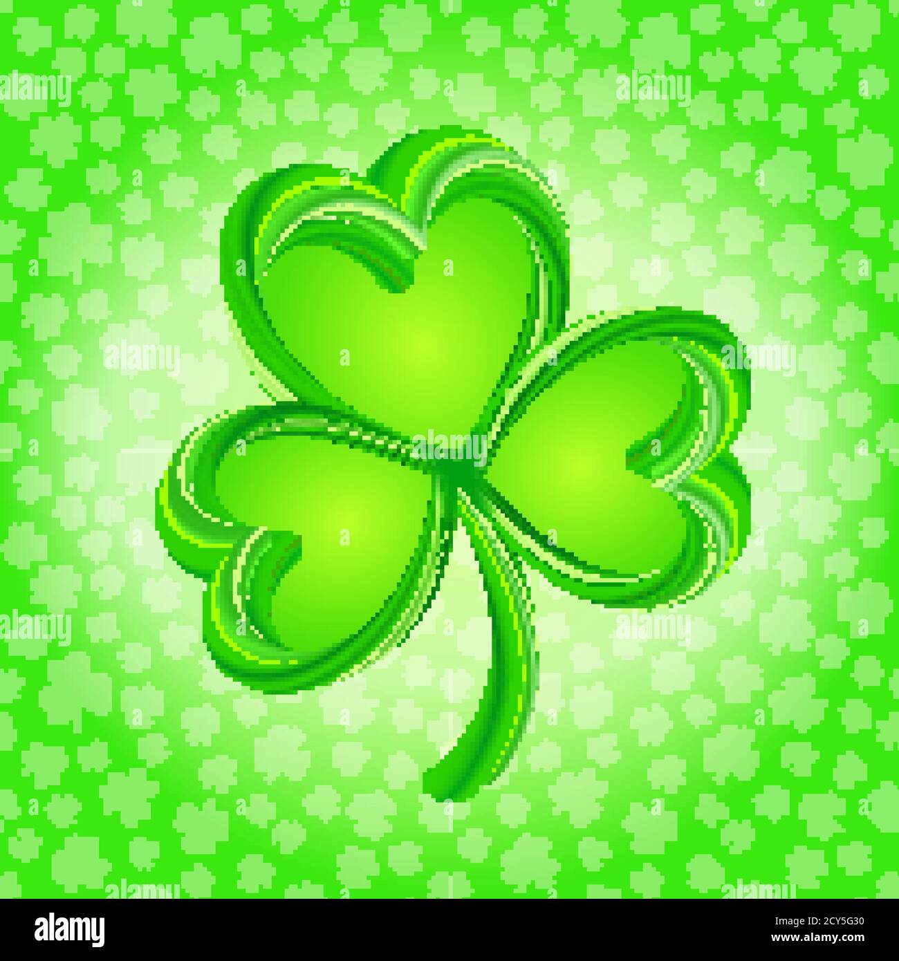 Lucky clover. St Patricks Day shamrock vector illustration. Three-leaf  clover icon Stock Vector Image & Art - Alamy
