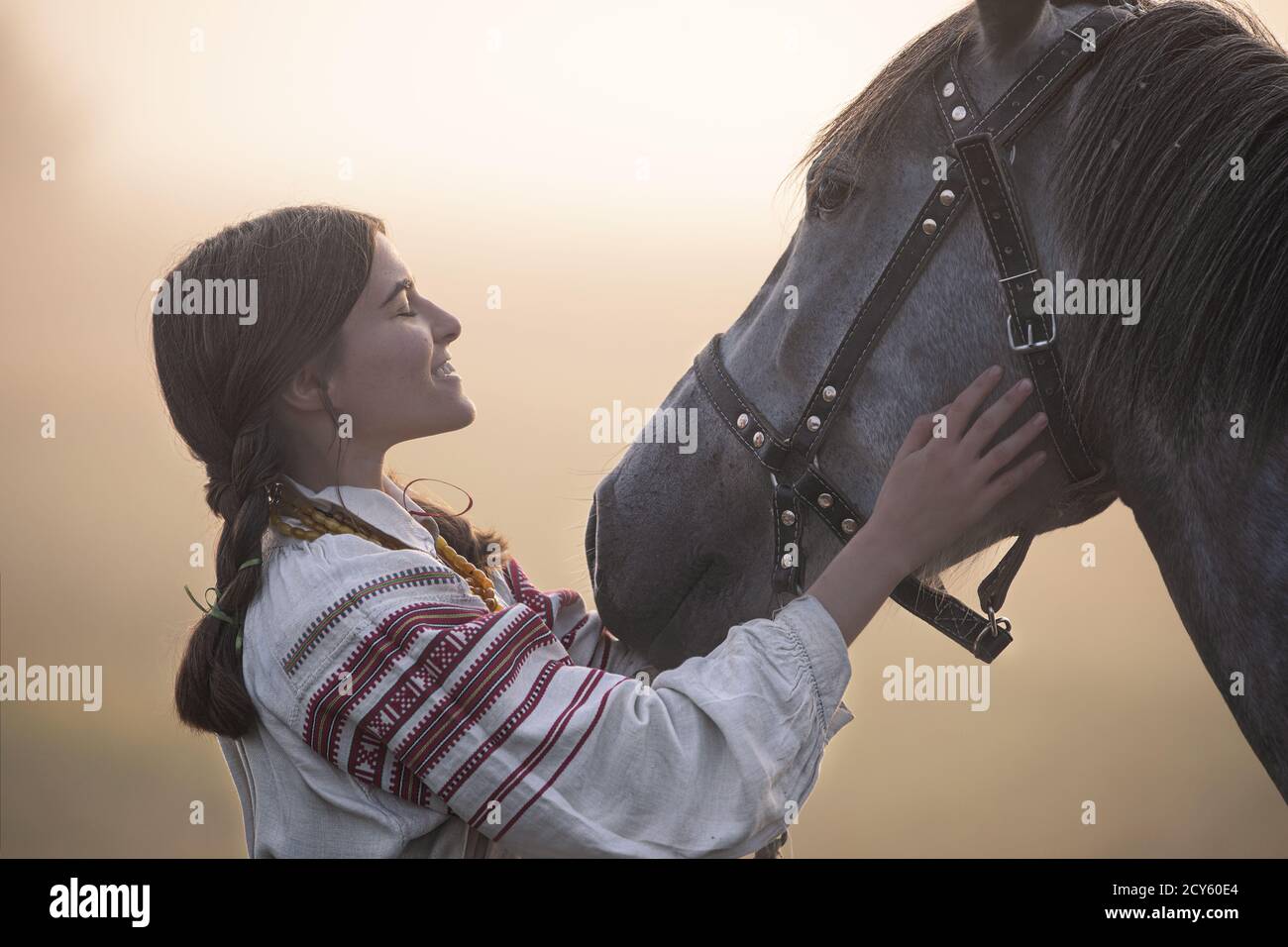 Vet with stethoscope horse hi-res stock photography and images - Alamy