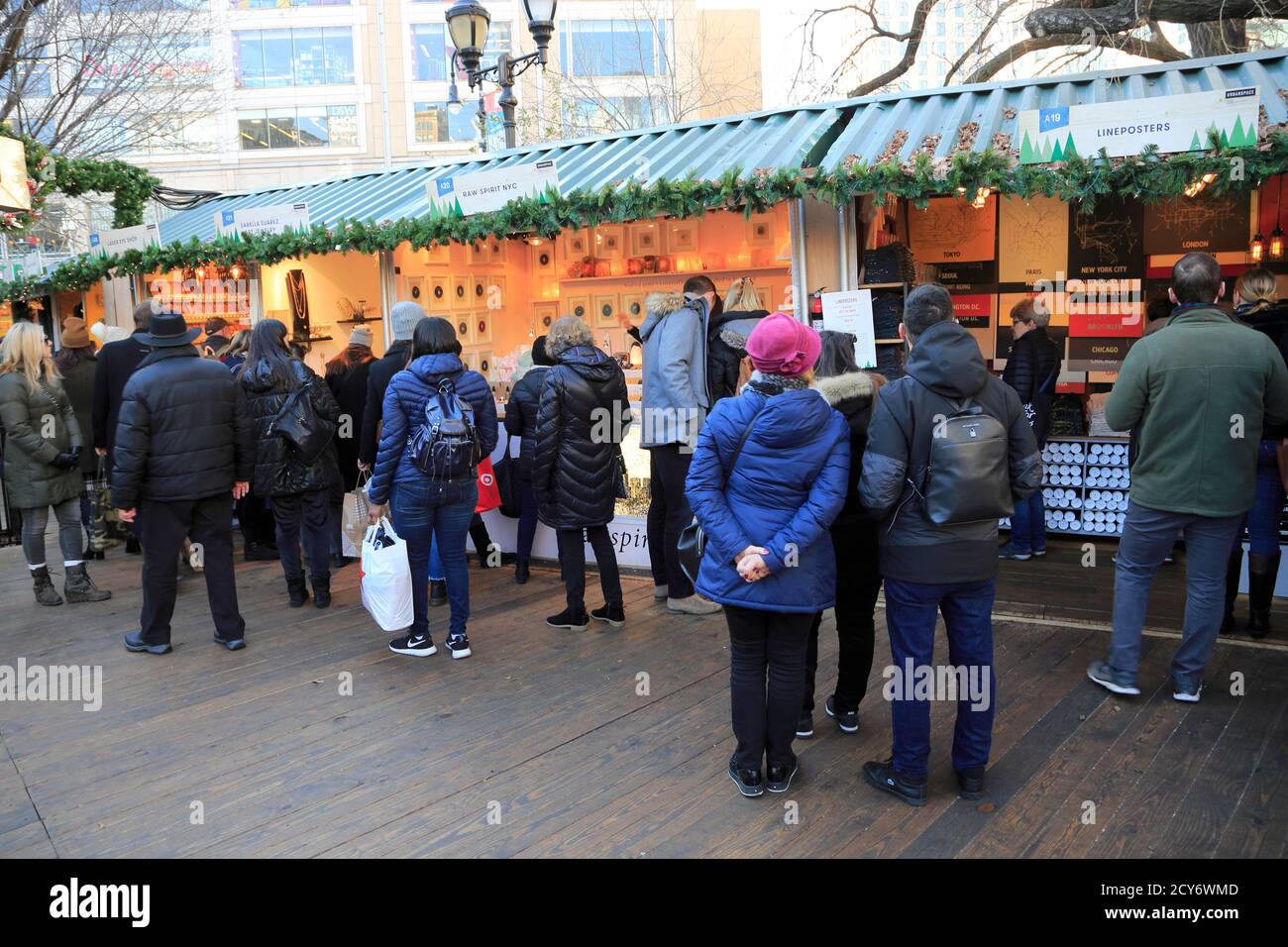 Union Square, Holiday Market, Christmas Market, Manhattan, New York City, USA Stock Photo