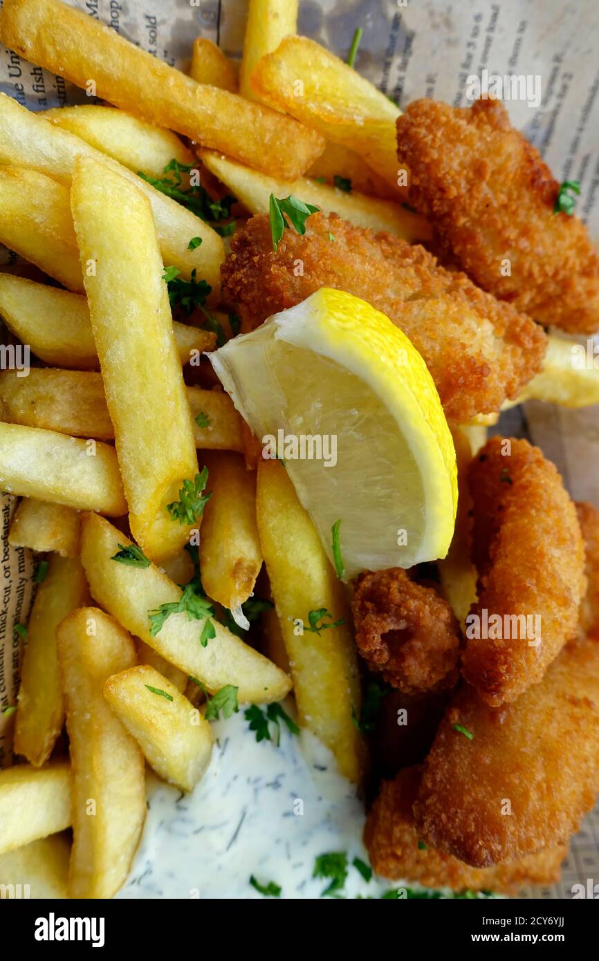 Fish and chips, London, England Stock Photo Alamy