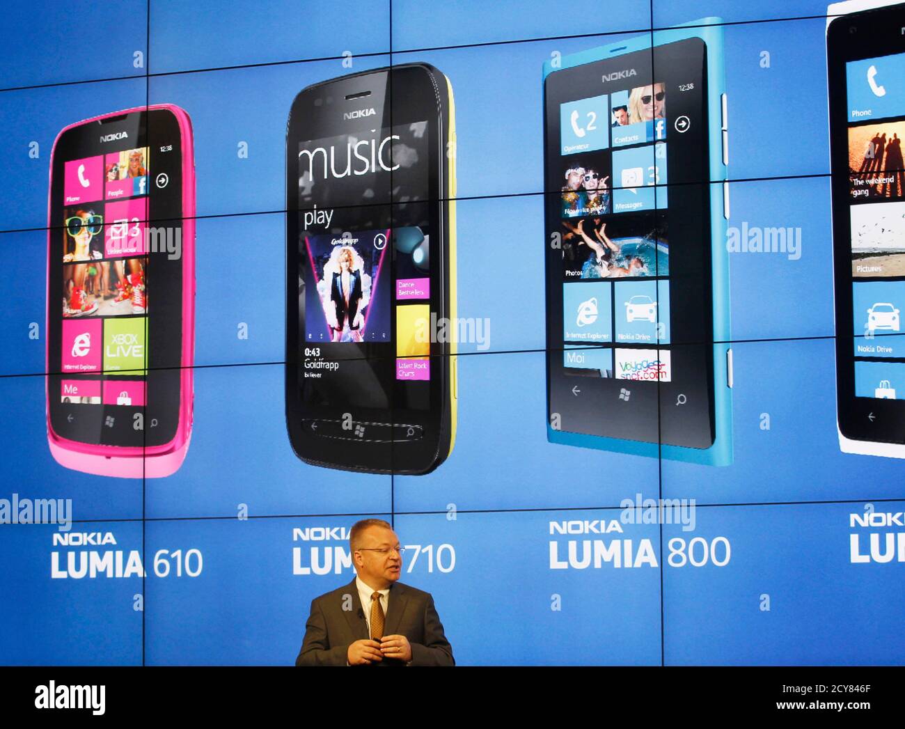https www alamy com nokias president and ceo stephen elop attends a news conference during the mobile world congress in barcelona february 27 2012 nokia has unveiled a new cheaper smartphone using microsofts windows phone software targeting a wider market for its new range of smartphones the gsma mobile world congress representing the interests of the worldwide mobile communications industry will take place from february 27 to march 1 in barcelona reutersgustau nacarino spain tags business telecoms science technology image378192375 html