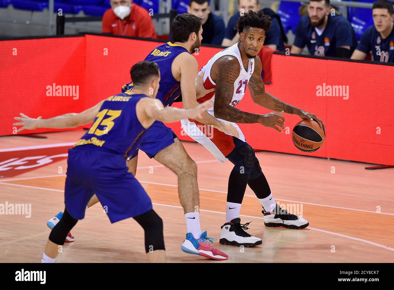 Will Clyburn of PBC CSKA Moscow during the Turkish Airlines EuroLeague match between FC Barcelona and CSKA Moscow CAB at Palau Blaugrana on October 01, 2020 in Barcelona, Spain. Stock Photo
