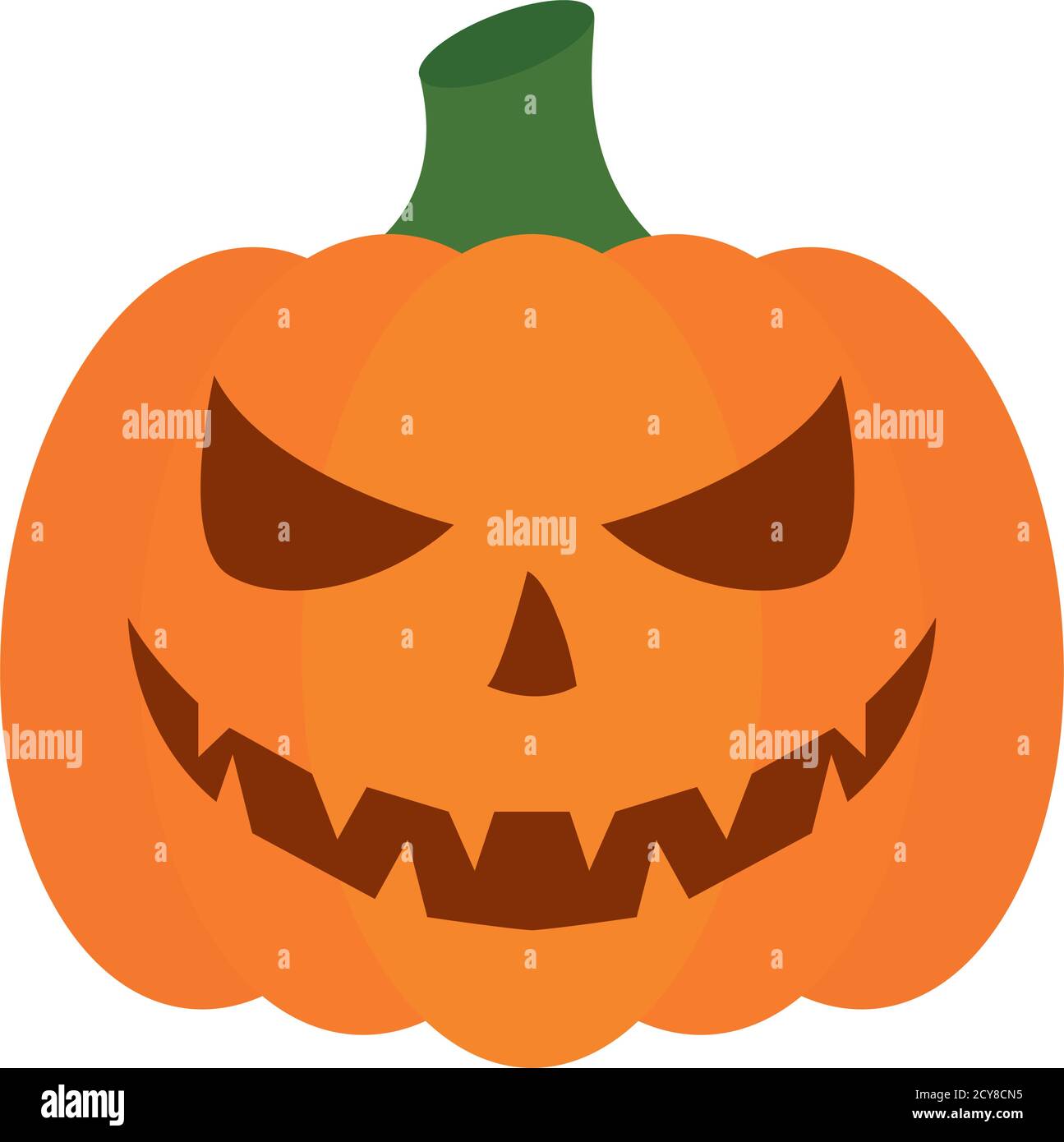 Isolated pumpkin halloween october scary icon- Vector Stock Vector