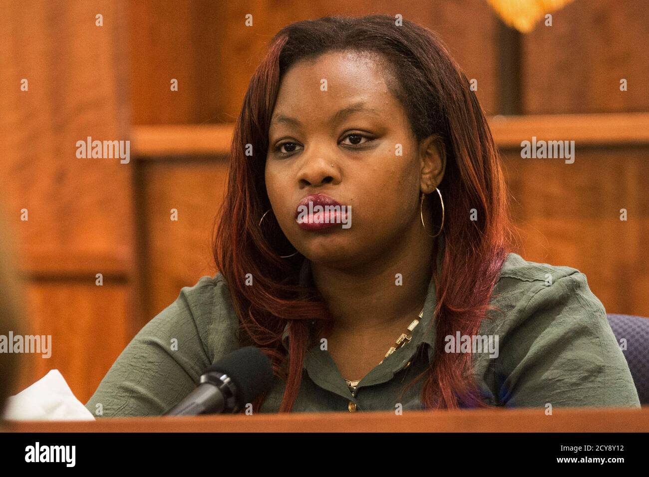 Shaquilla Thibou, the sister of victim Odin Lloyd, testified during the  murder trial of former New England Patriots tight end Aaron Hernandez at  Bristol County Superior Court in Fall River, Massachusetts, March