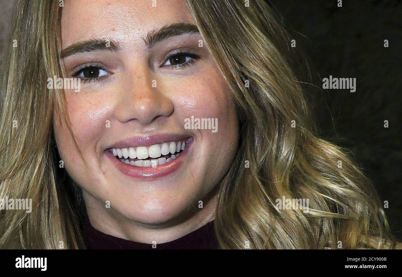 Amazon Fashion European Brand Ambassador Suki Waterhouse Poses For Photographers At The Launch Of The Amazon