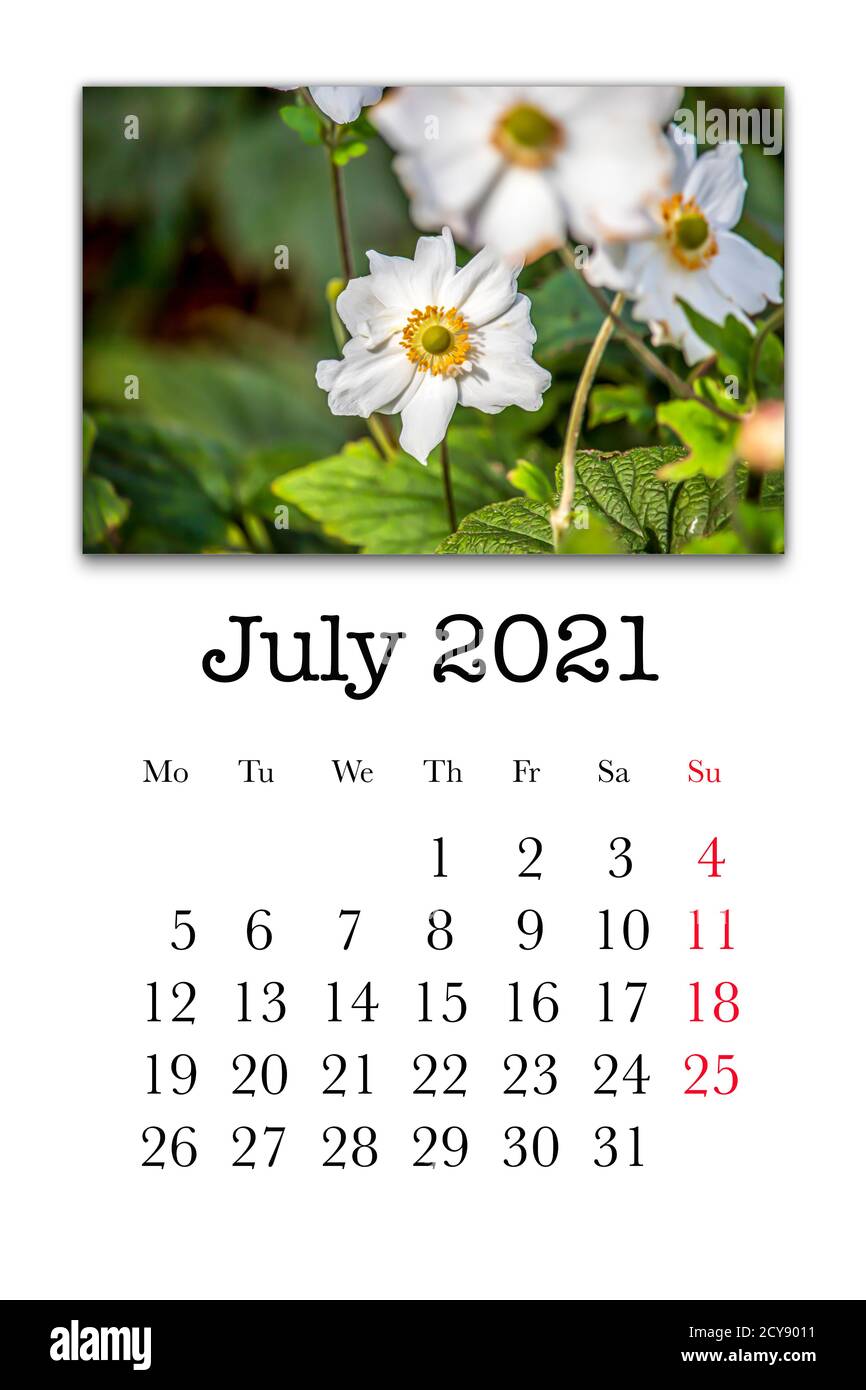 calendar-card-for-the-month-of-july-2021-stock-photo-alamy