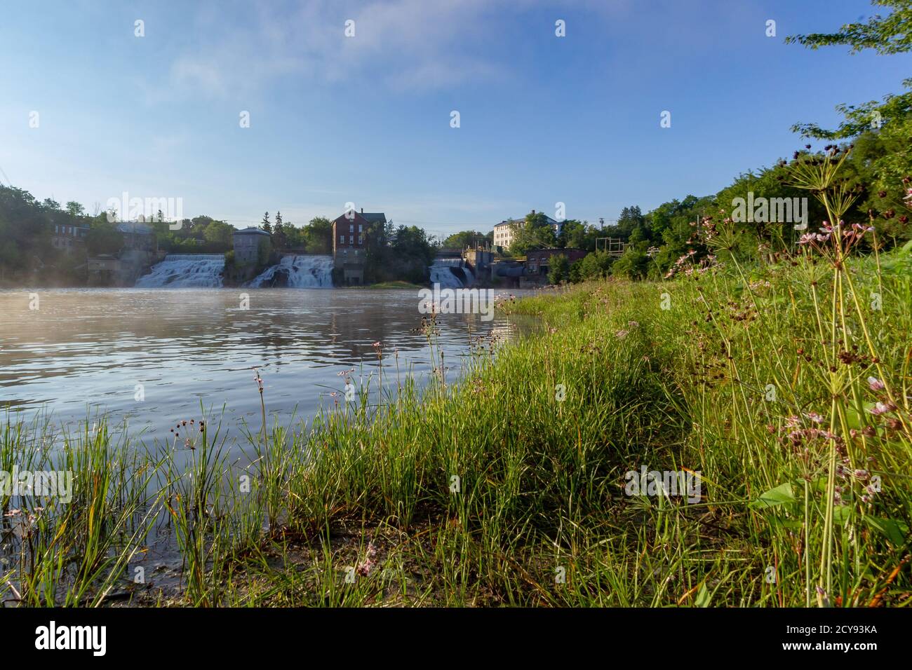 Overview of the Vergennes Falls Stock Photo