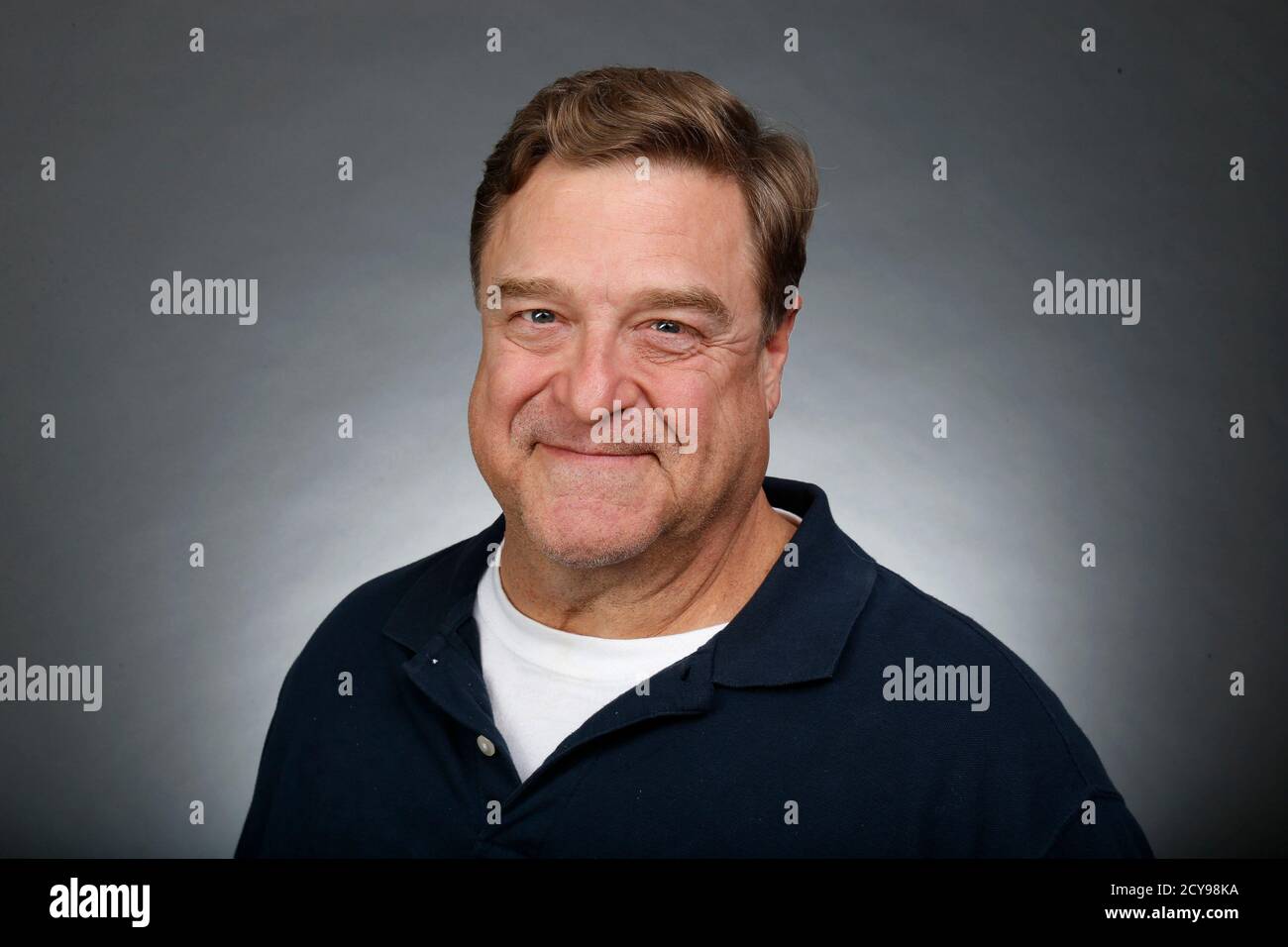 Actor John Goodman poses for a portrait while promoting the animated film 'Monsters University' in Beverly Hills, California May 18, 2013. It has been over a decade since the two top scarers 'Mike' and 'Sulley' first proved that things that go bump in the night can be cuddly and adorable too as Pixar returns once more with a prequel following the creatures from the first film during their formative years in college.  Photo taken May 18, 2013.   REUTERS/Danny Moloshok (UNITED STATES) Stock Photo