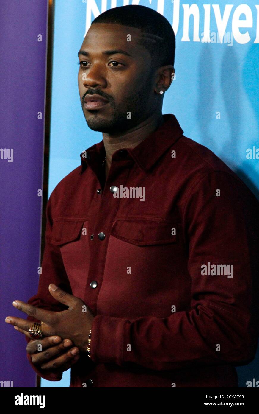 Singer Ray J, host of 'Bad Girls All Star Battle', arrives at the 2013 NBCUniversal Summer Press Day at The Langham Huntington Hotel and Spa in Pasadena, California, April 22, 2013. REUTERS/Jonathan Alcorn (UNITED STATES - Tags: ENTERTAINMENT) Stock Photo