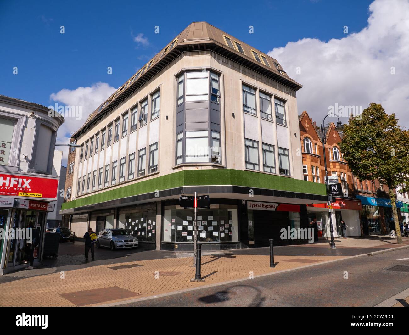 01.010.2020 st Helens, Merseyside, UK. The old Tyreres building in St