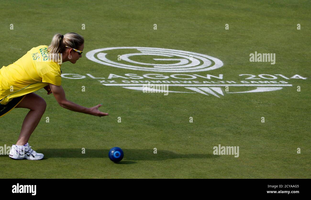 Commonwealth games glasgow lawn bowls hires stock photography and
