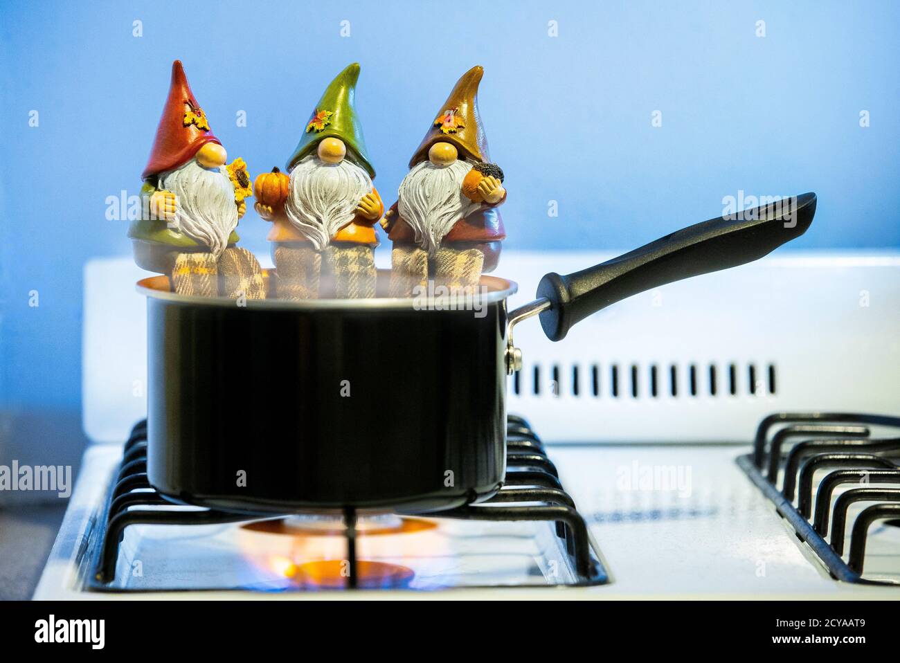 Harvest Gnome Hot Tub Stock Photo Alamy