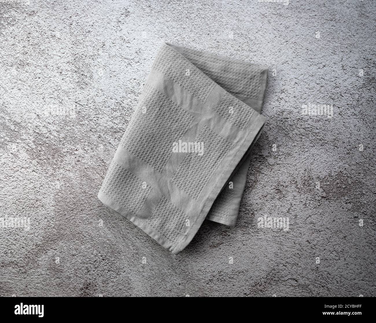 Kitchen napkins on a stone background Stock Photo