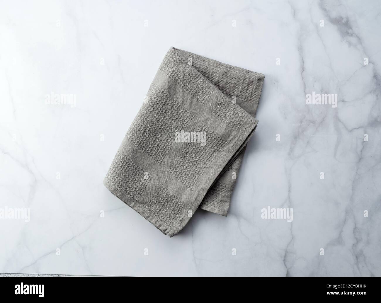 Kitchen napkins on a stone background Stock Photo