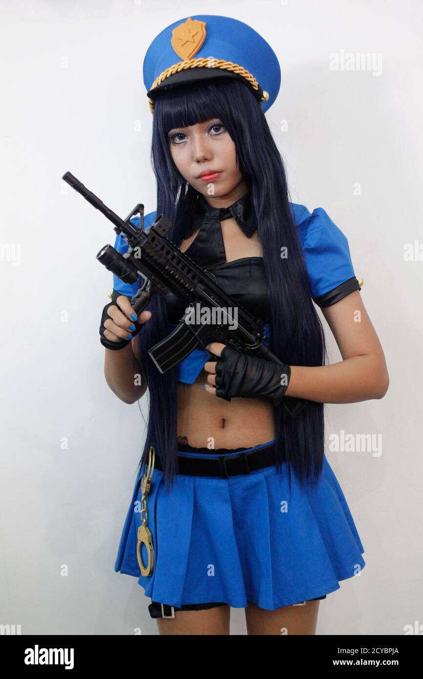 Darliko, 21, dressed as the character Officer Caitlyn from 