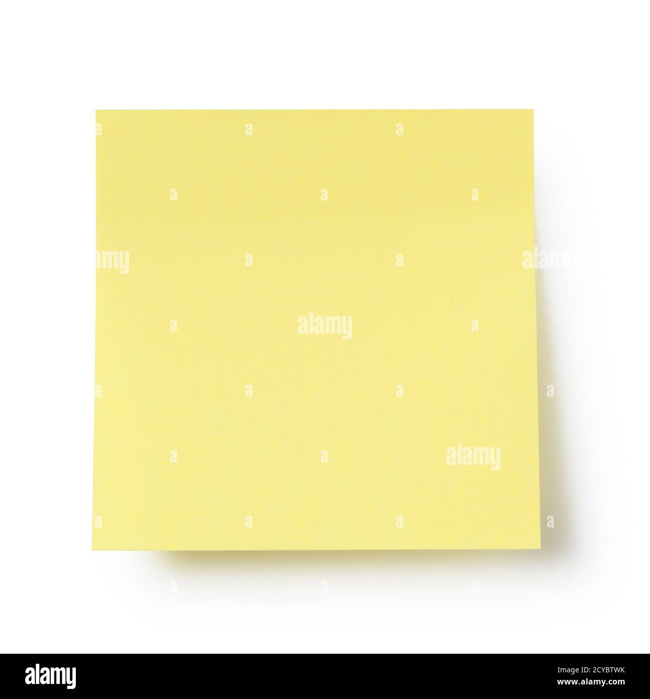 Yellow sticky notes on a white background Stock Photo